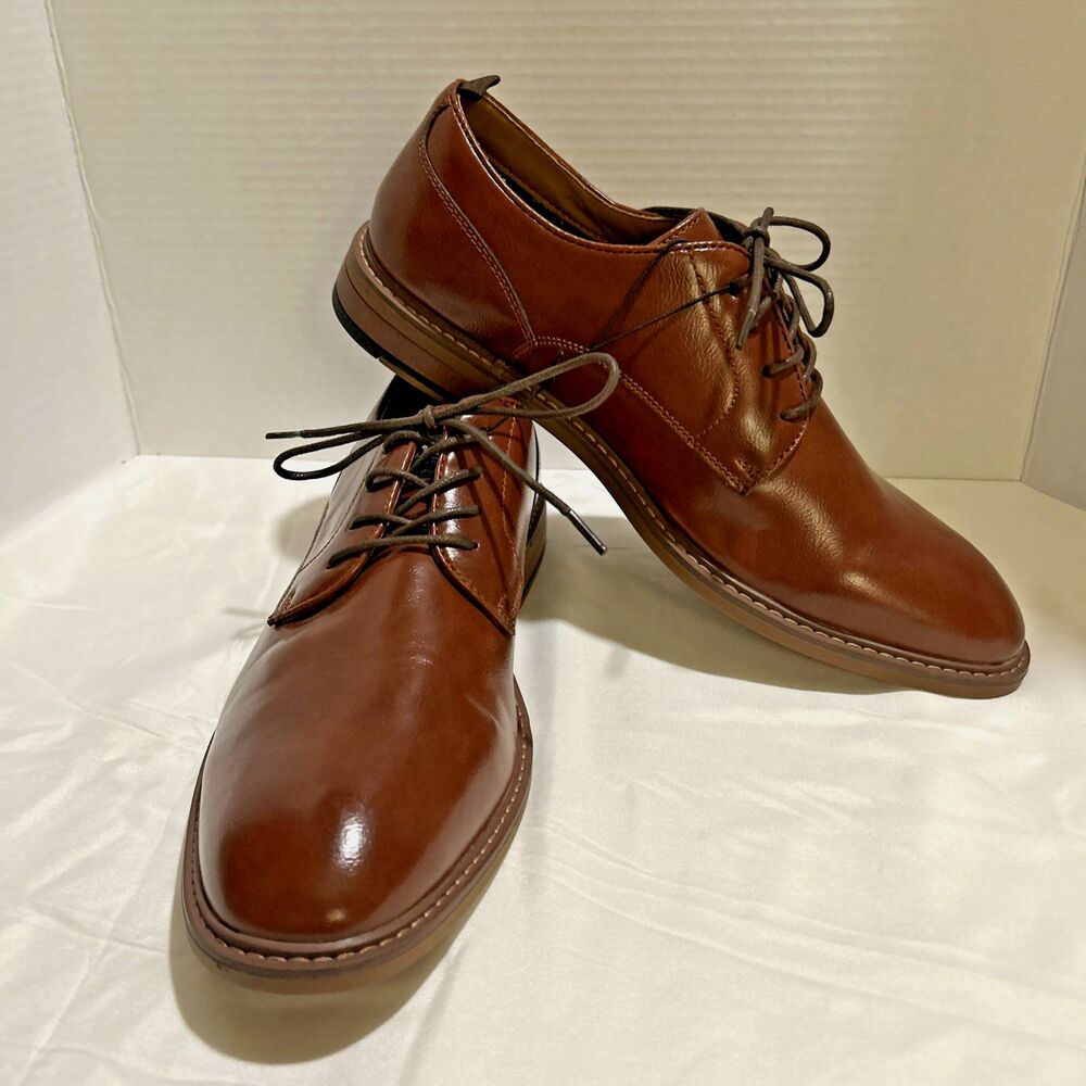 Madden Steve Madden Men's Size 11 Brown Derby Oxford Dress Shoes OrthoLite NWOB